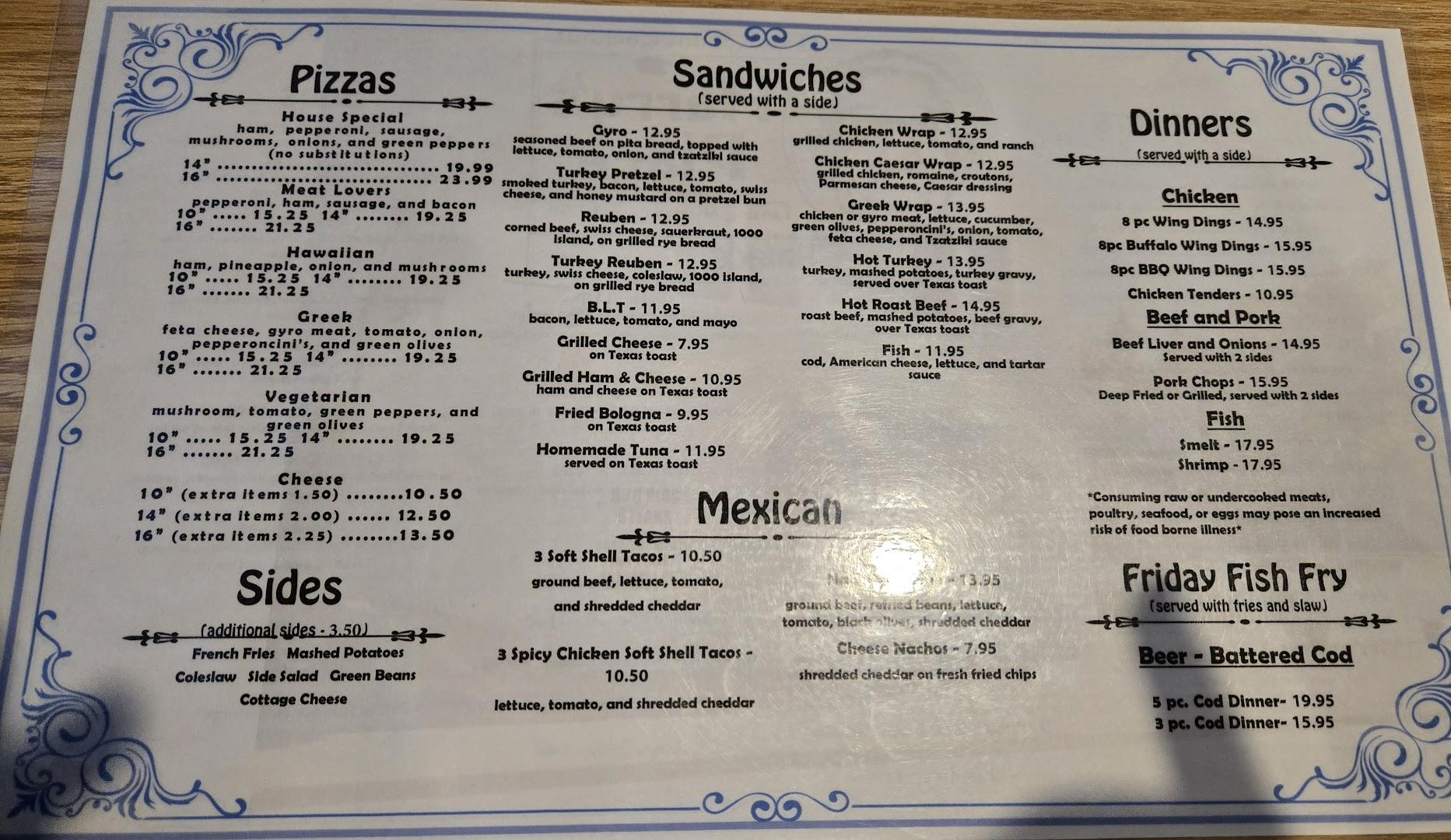 Harry's Place Menu image 1